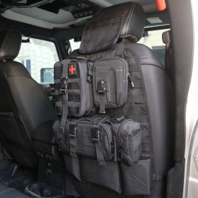 Universal Tactical MOLLE Back Seat Organizer with 3 Detachable Pouches Universal Tactical MOLLE Back Seat Organizer with 3 Detachable Pouches